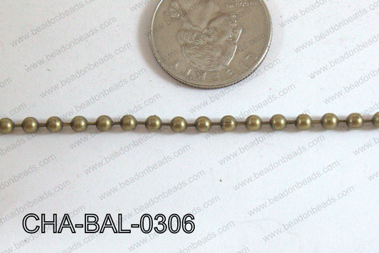 Ball Chain Bronze 3mm CHA-BAL-0306