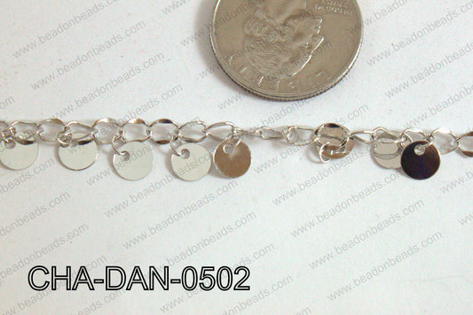 Dangling Decorative Chain Dark Silver 5mm CHA-DAN-0502