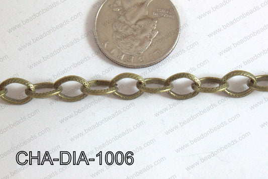 Diamond Link Chain Bronze 10x8mm CHA-DIA-1006