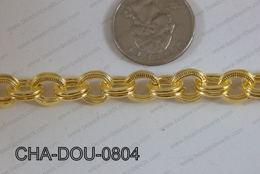 Double Link Chain Gold 8mm CHA-DOU-0804