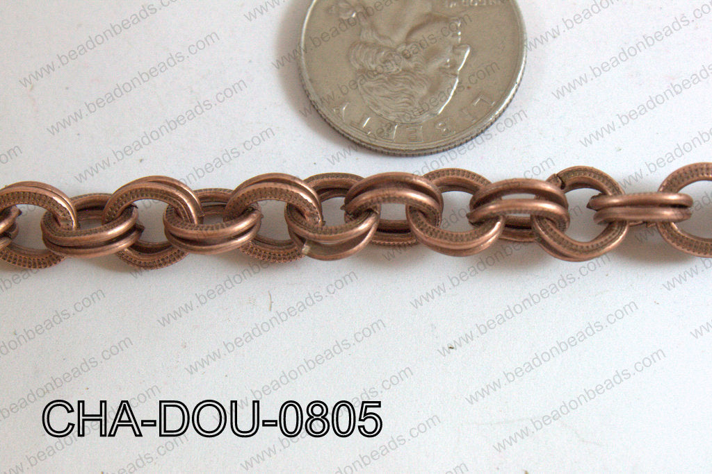 Double Link Chain Copper 8mm CHA-DOU-0805