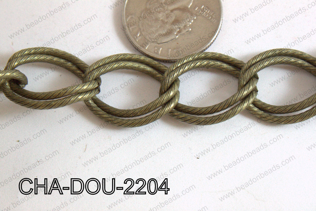 Double Loop Chain Bronze 22mm CHA-DOU-2204