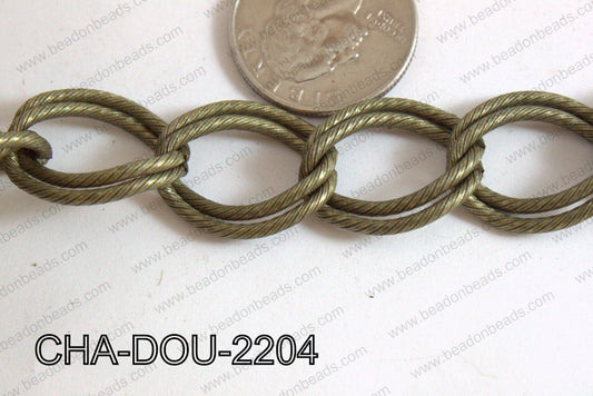 Double Loop Chain Bronze 22mm CHA-DOU-2204