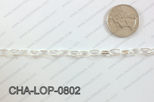 Light Silver Chain Loop 8mm CHA-LOP-0802