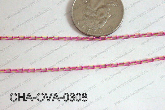 Oval Link Chain Hot Pink 3x2mm CHA-OVA-0308