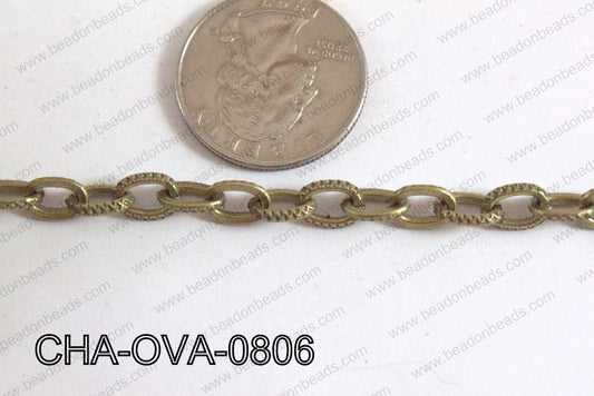 Oval Link Chain Bronze 8x6mm CHA-OVA-0806