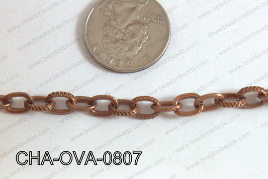 Oval Link Chain Copper 8x6mm CHA-OVA-0807