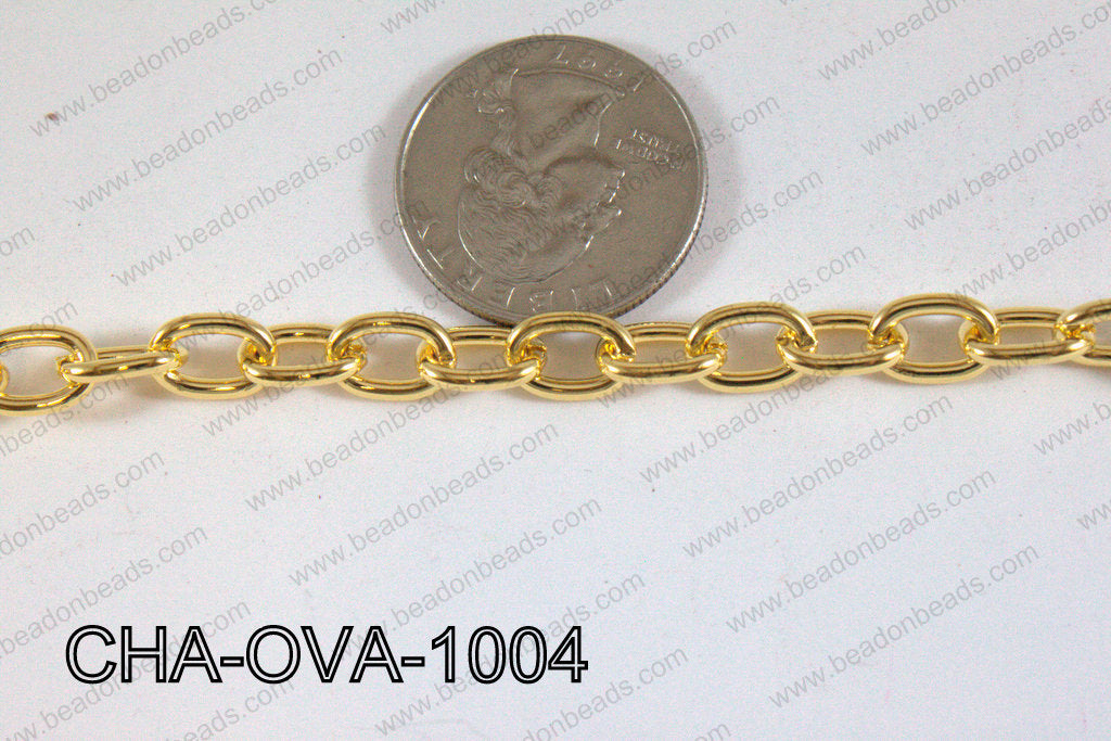 Oval Loop Chain Gold 10x7mm CHA-OVA-1004