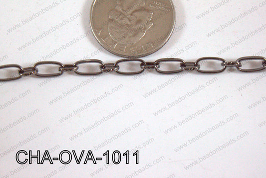 Oval Link Chain Gun Metal 10x5mm CHA-OVA-1011