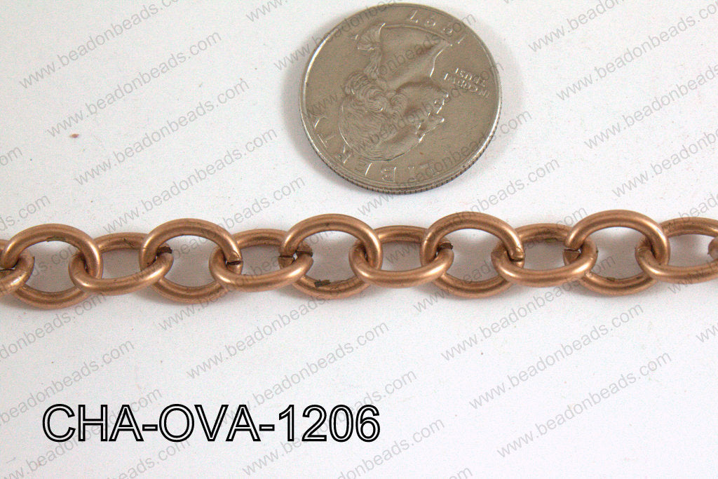 Oval Loop Chain Copper 10x12mm CHA-OVA-1206