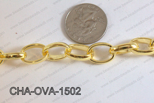 Oval Loop Chain Gold 15x10mm CHA-OVA-1502