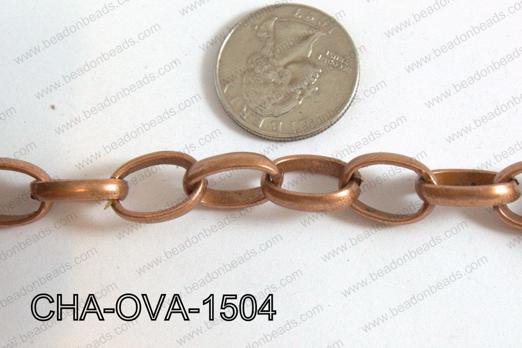 Oval Loop Chain Copper 15x10mm CHA-OVA-1504