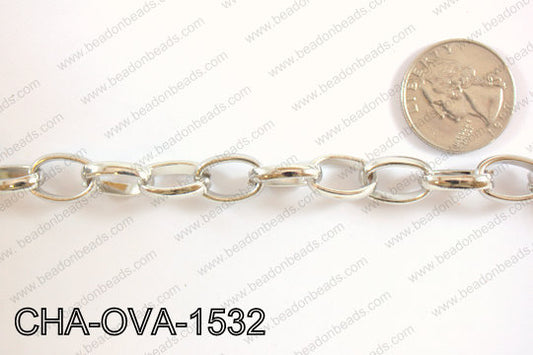 Chain Oval 15mm 32.8' CHA-OVA-1532