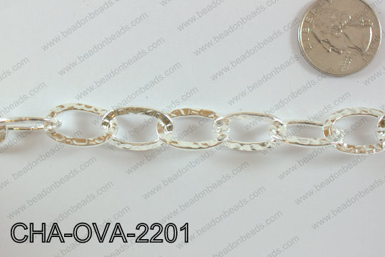Chain Oval Light Silver 22mm 16.4' CHA-OVA-2201