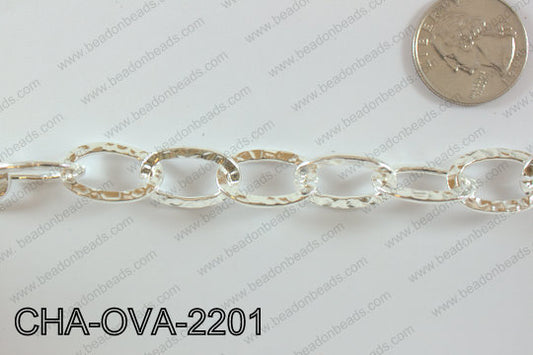 Chain Oval Light Silver 22mm 16.4' CHA-OVA-2201