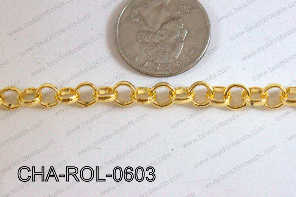 Rolo Chain Gold 6mm CHA-ROL-0603