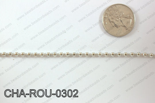 Ball Chain Round 3mm anti silver CHA-ROU-0302