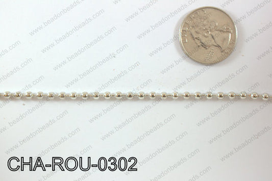 Ball Chain Round 3mm anti silver CHA-ROU-0302
