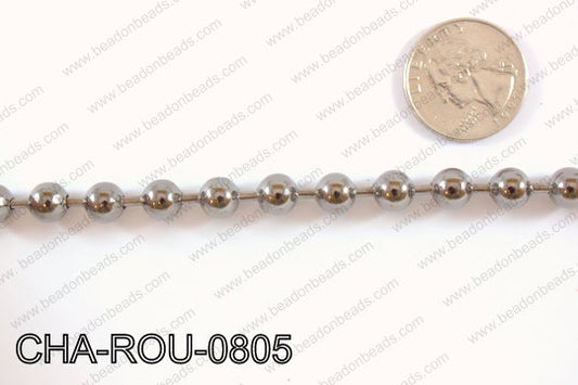 Ball Chain Round Gun metal 8mm 16.4' CHA-ROU-0805