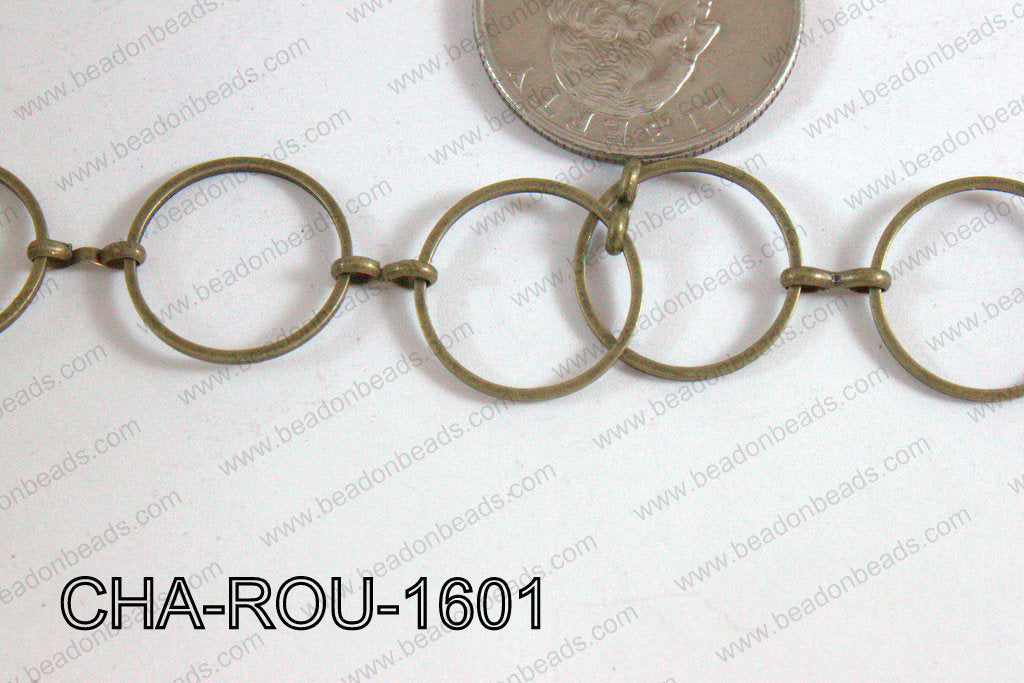 Thin Round Chain Bronze 16mm CHA-ROU-1601