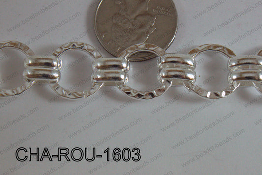 Decorative Round Chain Light Silver 16mm CHA-ROU-1603