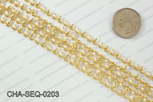 Seed bead dangle chain 2mm CHA-SEQ-0203