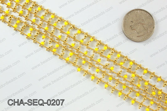 Seed bead dangle chain 2mm CHA-SEQ-0207