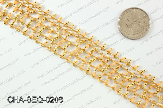 Seed bead dangle chain 2mm CHA-SEQ-0208