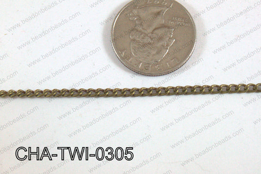 Twist Chain Bronze 3mm CHA-TWI-0305