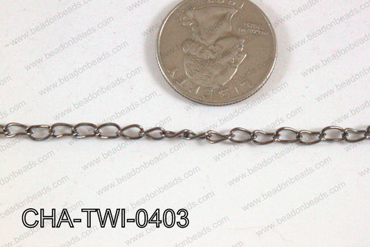 Twist Chain Gun Metal 5mm CHA-TWI-0403