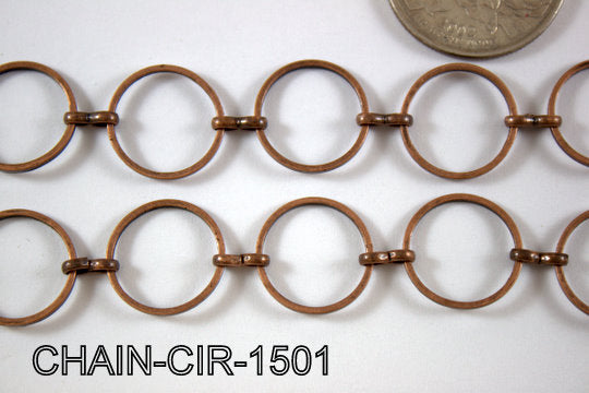 Chain Circle Copper 16mm Roll CHAIN-CIR-1501