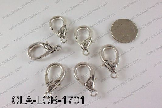 Lobster clasp, Silver 17x31mm CLA-LOB-1701