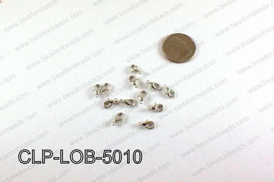 Lobster clasp 5x10mm, Antique Silver CLP-LOB-5010