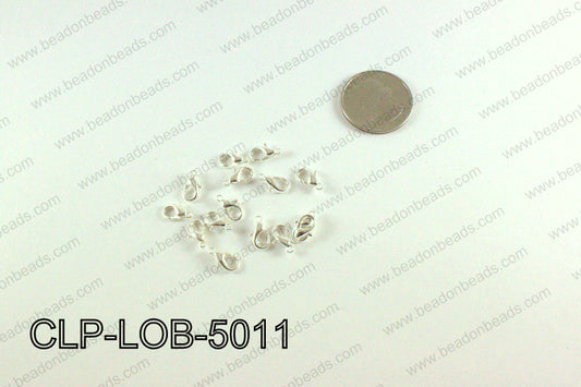 Lobster clasp 5x10mm, Light Silver CLP-LOB-5011