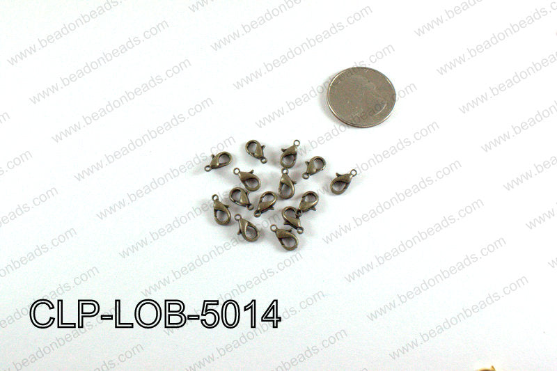 Lobster clasp 5x10mm, Brass CLP-LOB-5014