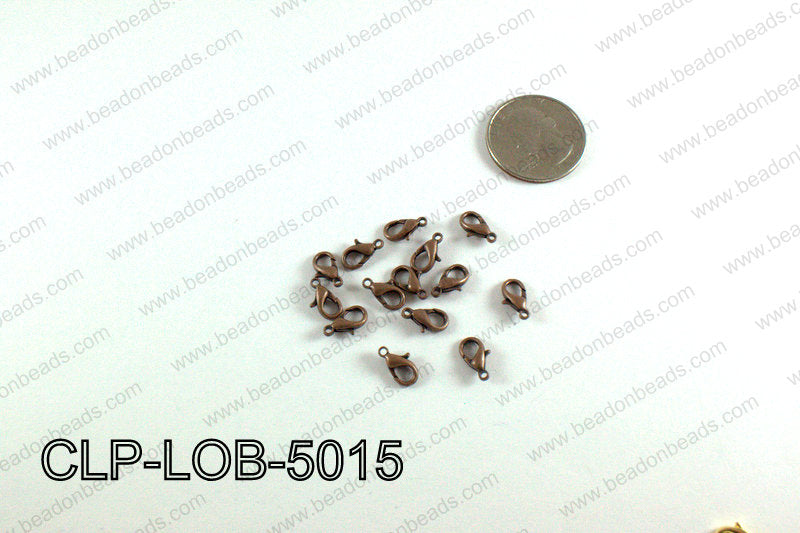 Lobster clasp 5x10mm, Copper CLP-LOB-5015
