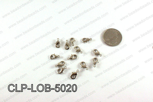 Lobster clasp 7x12mm, Antique Silver CLP-LOB-5020