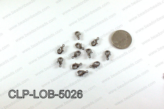 Lobster clasp 7x12mm, Gunmetal CLP-LOB-5026