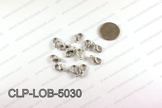 Lobster clasp 8x15mm, Antique Silver CLP-LOB-5030