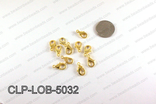 Lobster clasp 8x15mm, Gold CLP-LOB-5032