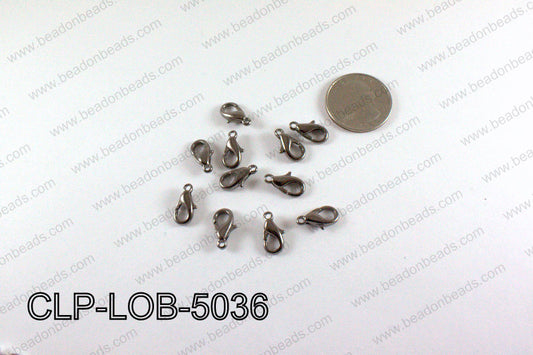 Lobster clasp 8x15mm, Gunmetal CLP-LOB-5036