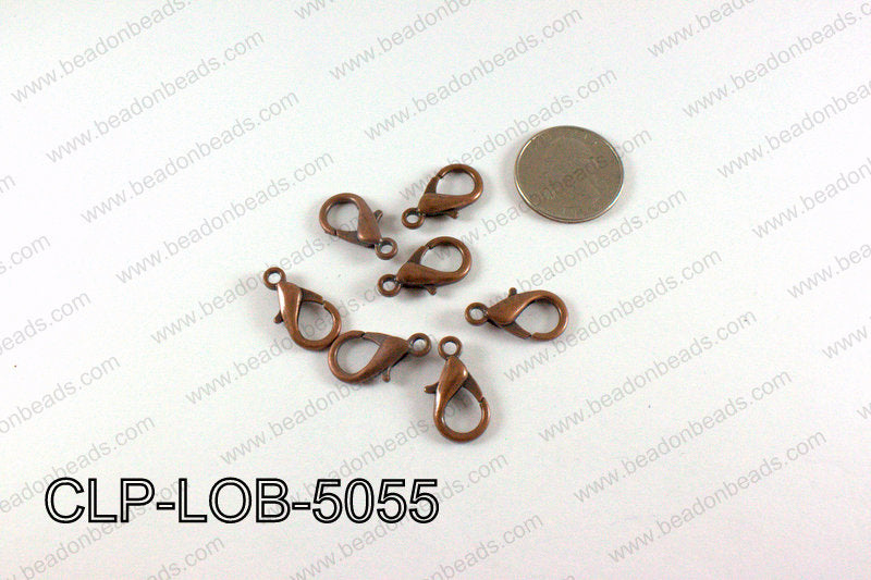 Lobster clasp 11x21mm, Copper CLP-LOB-5055