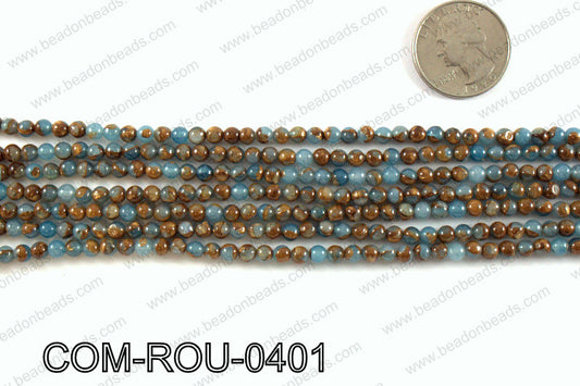 Composite Golden Quartz Round 4mm COM-ROU-0401