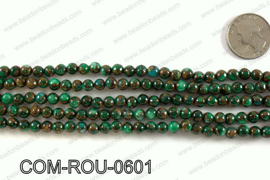 Composite Golden Quartz Round 6mm COM-ROU-0601