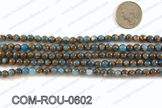 Composite Golden Quartz Round 6mm COM-ROU-0602