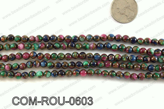 Composite Golden Quartz Round 6mm COM-ROU-0603