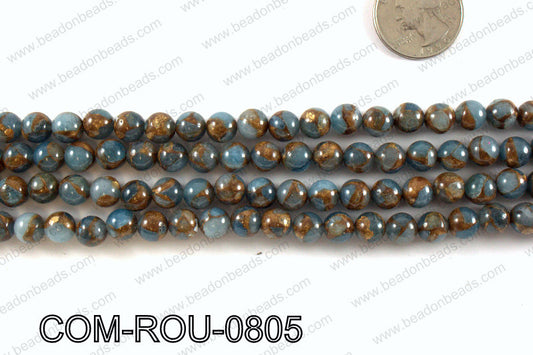 Composite Golden Quartz Round 8mm COM-ROU-0805