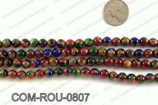 Composite Golden Quartz Round 8mm COM-ROU-0807
