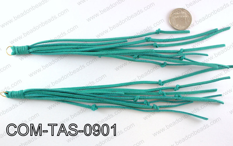 SUEDE LEATHER TASSELS COM-TAS-0901