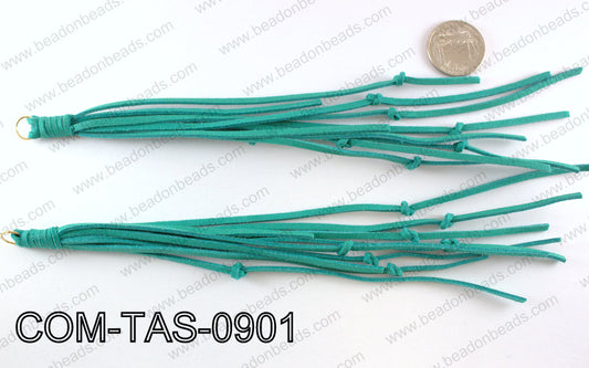 SUEDE LEATHER TASSELS COM-TAS-0901